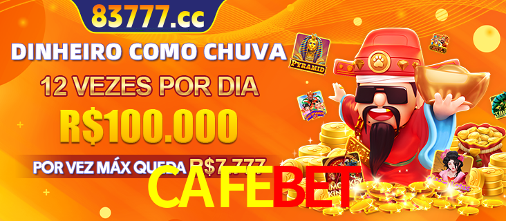 Banner do programa de recompensas Recomende para amigos do CAFEBET, detalhando os bônus por convidar amigos, com prêmios que chegam a R$288.888.