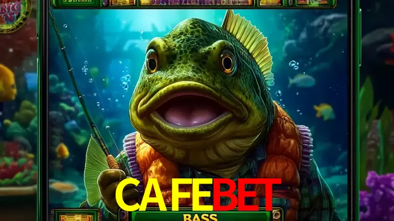 Personagem de peixe pescador do popular jogo de slot com tema de pescaria, uma das emocionantes opções de caça-níqueis para jogar e ganhar no cassino CAFEBET.